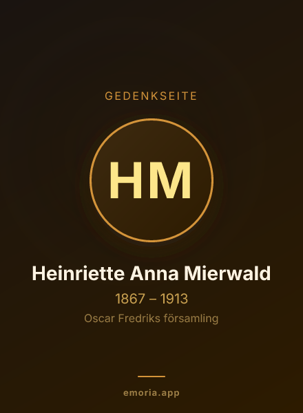 Gedenkportrait von Heinriette Anna Mierwald