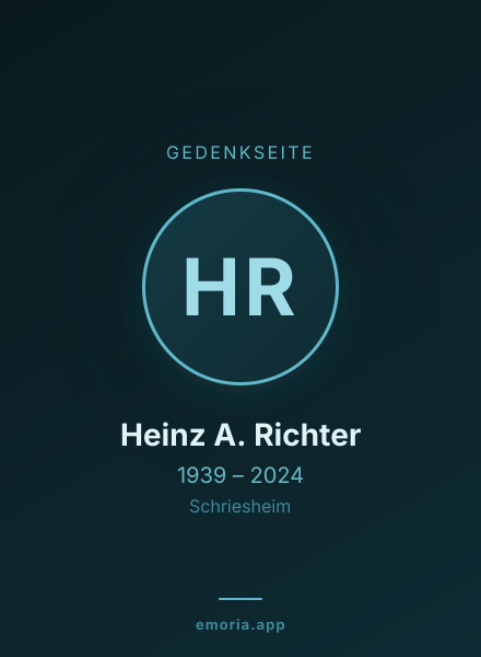 Gedenkportrait von Heinz A. Richter