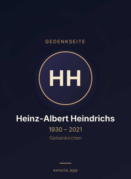 Gedenkportrait von Heinz-Albert Heindrichs
