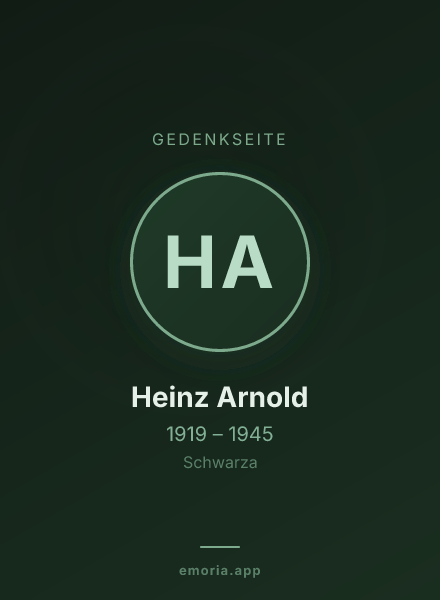 Gedenkportrait von Heinz Arnold