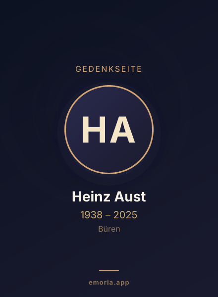 Gedenkportrait von Heinz Aust