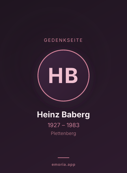 Gedenkportrait von Heinz Baberg