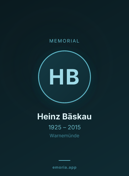 Memorial portrait of Heinz Bäskau