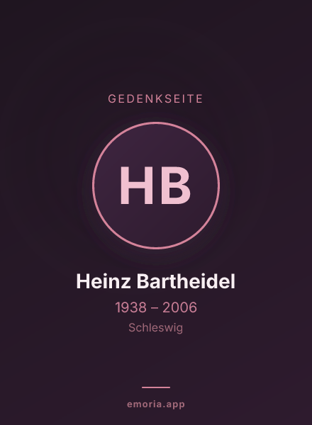 Gedenkportrait von Heinz Bartheidel