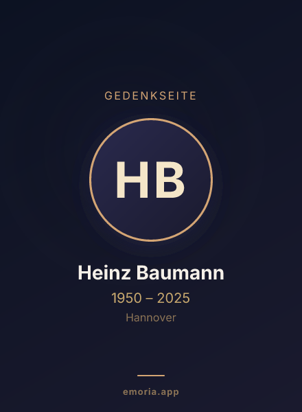 Gedenkportrait von Heinz Baumann