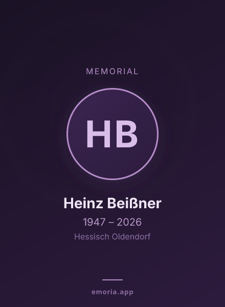 Memorial portrait of Heinz Beißner
