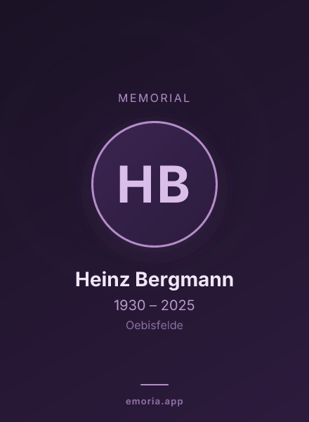Memorial portrait of Heinz Bergmann