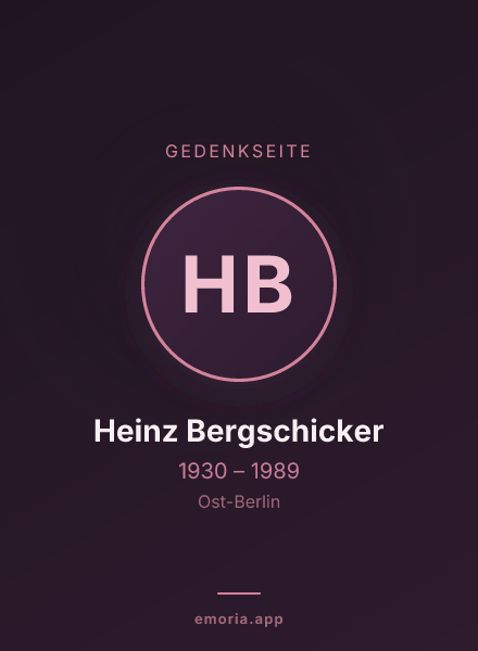 Gedenkportrait von Heinz Bergschicker