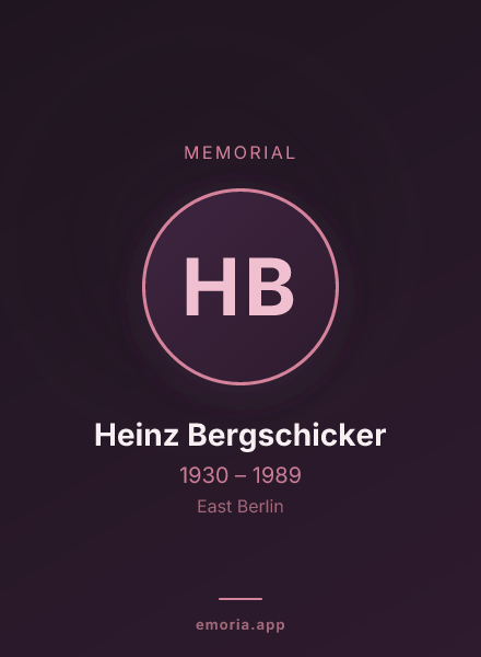 Memorial portrait of Heinz Bergschicker