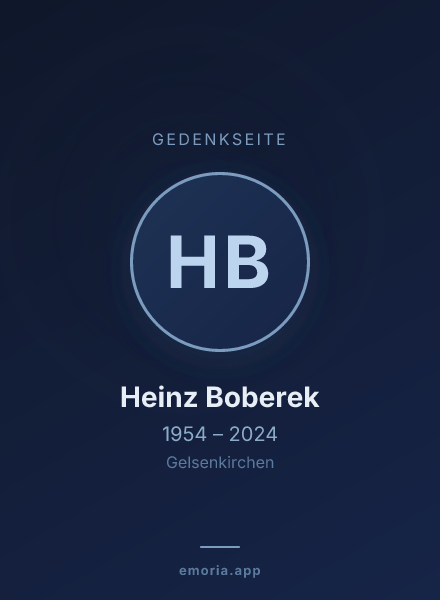 Gedenkportrait von Heinz Boberek