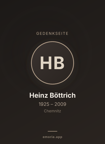 Gedenkportrait von Heinz Böttrich