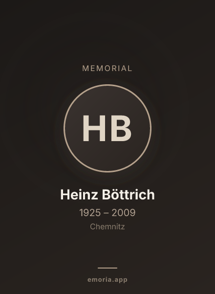 Memorial portrait of Heinz Böttrich