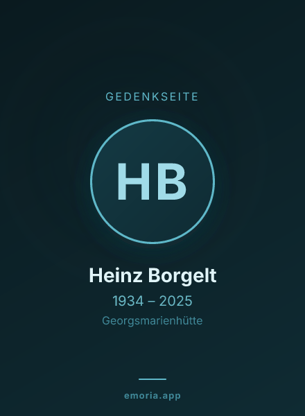 Gedenkportrait von Heinz Borgelt