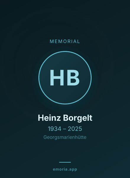 Memorial portrait of Heinz Borgelt
