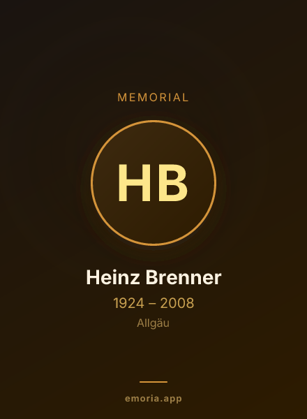 Memorial portrait of Heinz Brenner