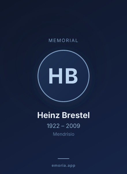 Memorial portrait of Heinz Brestel