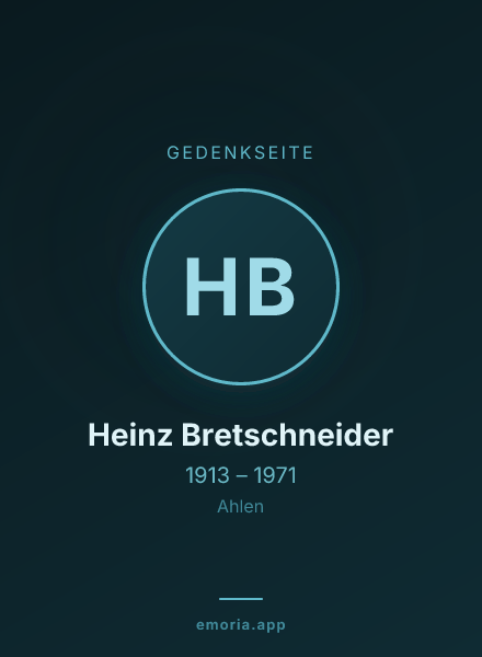 Gedenkportrait von Heinz Bretschneider