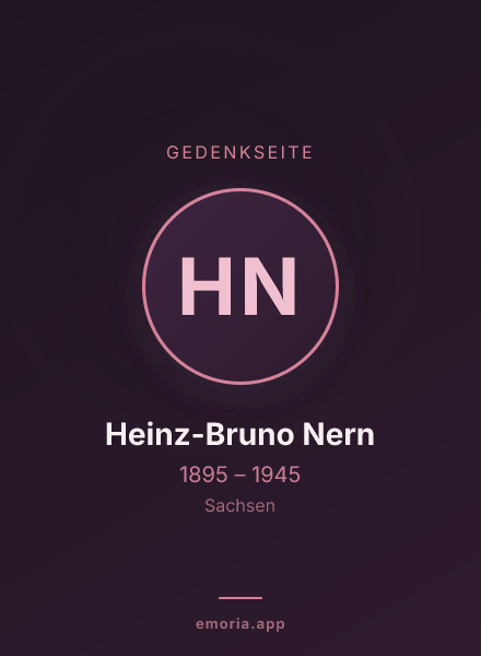 Gedenkportrait von Heinz-Bruno Nern
