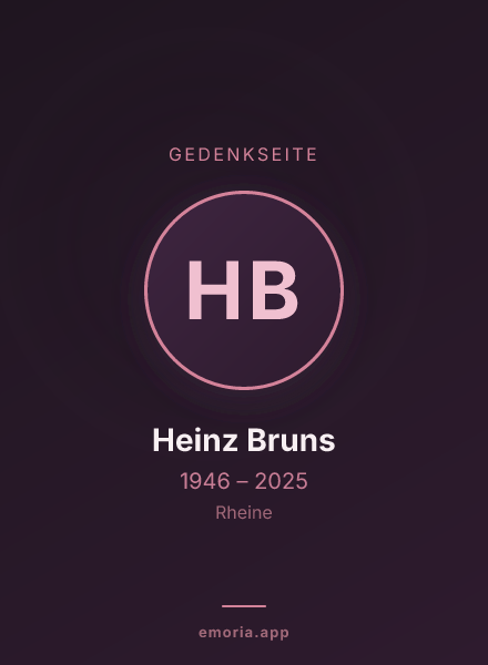 Gedenkportrait von Heinz Bruns