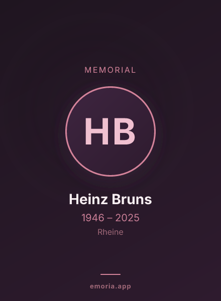 Memorial portrait of Heinz Bruns
