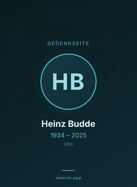Gedenkportrait von Heinz Budde