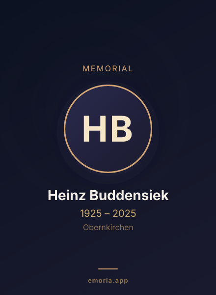 Memorial portrait of Heinz Buddensiek