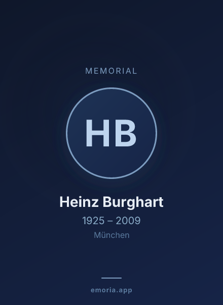 Memorial portrait of Heinz Burghart