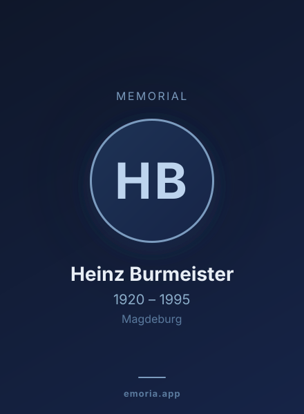 Memorial portrait of Heinz Burmeister