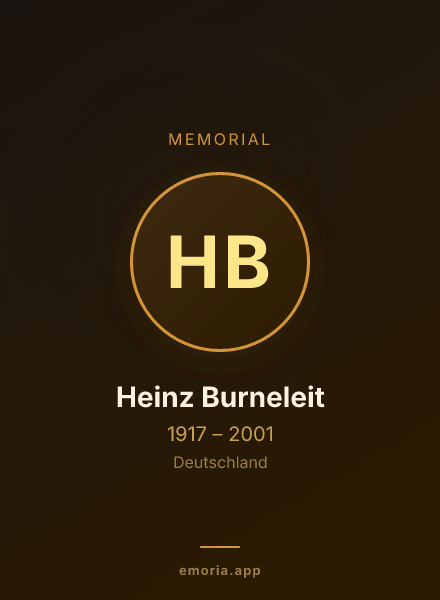 Memorial portrait of Heinz Burneleit