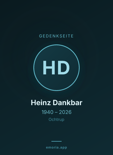 Gedenkportrait von Heinz Dankbar