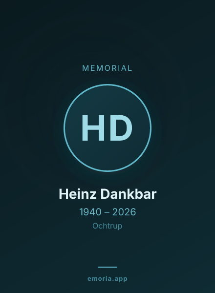 Memorial portrait of Heinz Dankbar