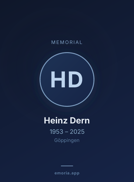 Memorial portrait of Heinz Dern