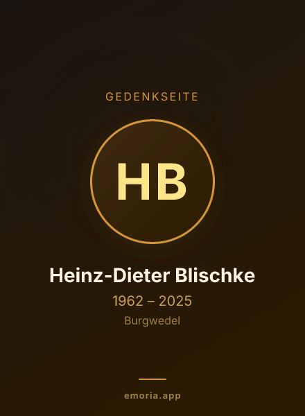 Gedenkportrait von Heinz-Dieter Blischke