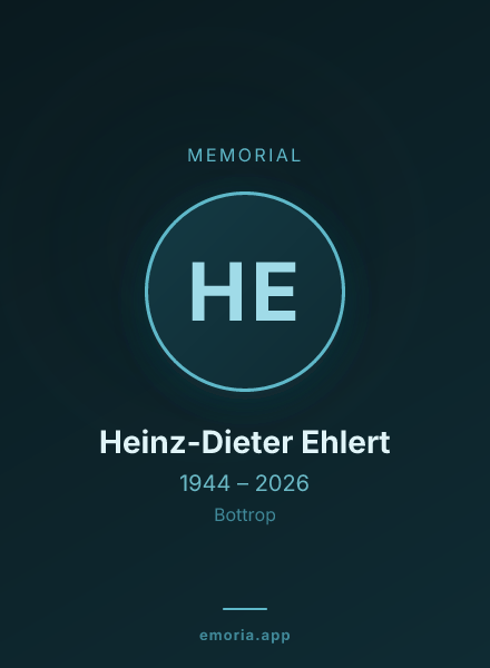 Memorial portrait of Heinz-Dieter Ehlert