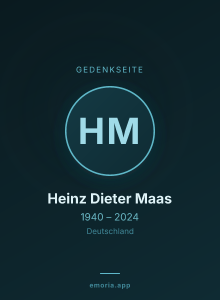 Gedenkportrait von Heinz Dieter Maas