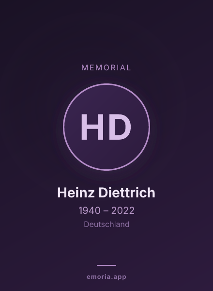 Memorial portrait of Heinz Diettrich