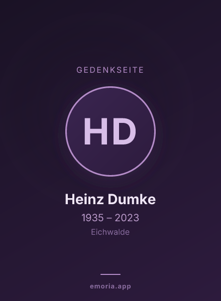 Gedenkportrait von Heinz Dumke