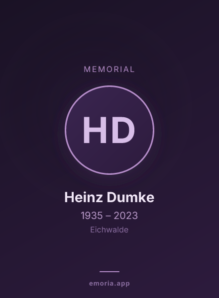 Memorial portrait of Heinz Dumke