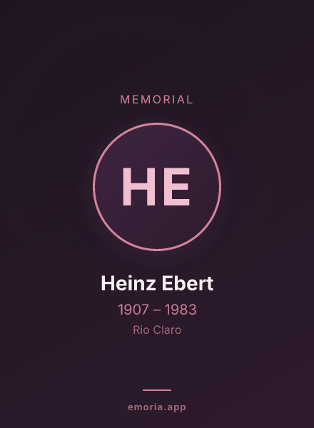 Memorial portrait of Heinz Ebert