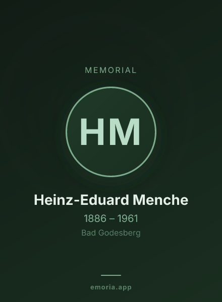 Memorial portrait of Heinz-Eduard Menche