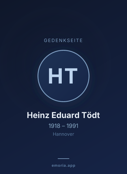 Gedenkportrait von Heinz Eduard Tödt
