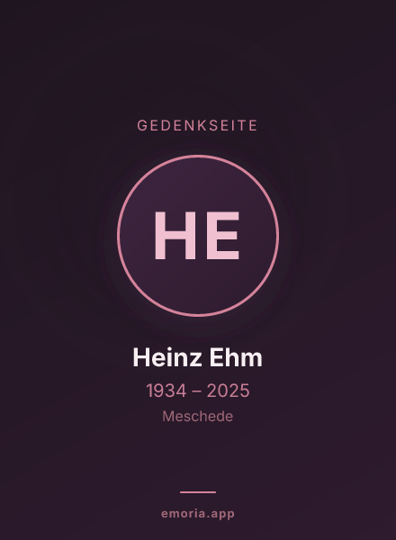 Gedenkportrait von Heinz Ehm