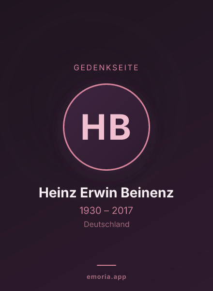 Gedenkportrait von Heinz Erwin Beinenz