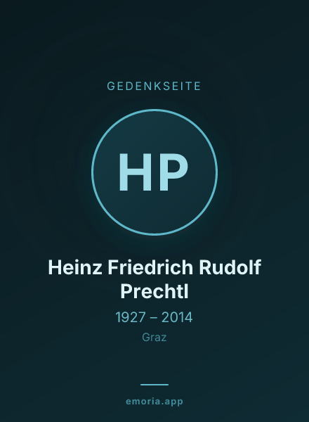 Gedenkportrait von Heinz Friedrich Rudolf Prechtl