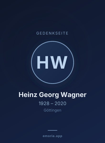 Gedenkportrait von Heinz Georg Wagner