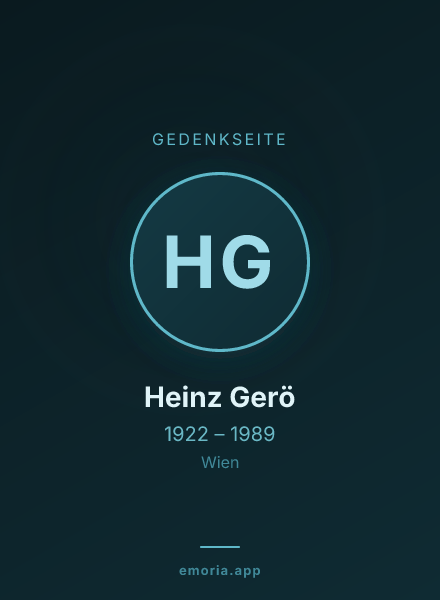Gedenkportrait von Heinz Gerö