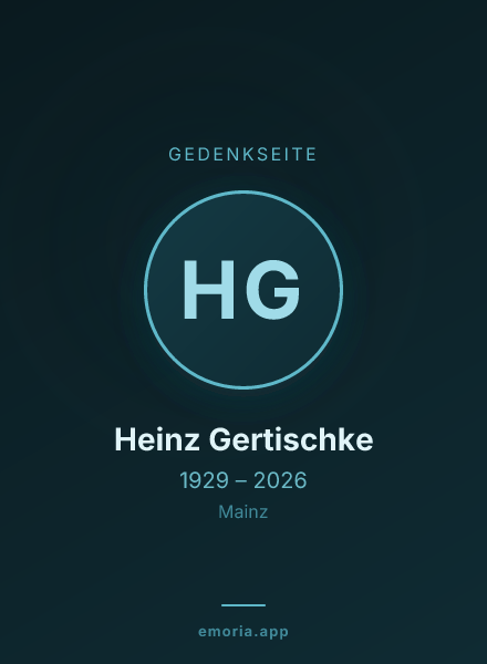 Gedenkportrait von Heinz Gertischke