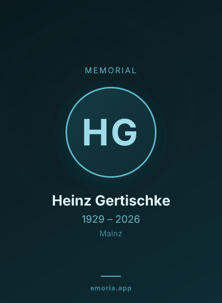 Memorial portrait of Heinz Gertischke