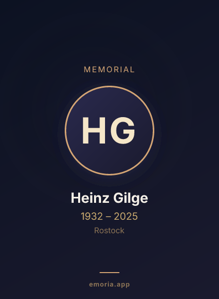 Memorial portrait of Heinz Gilge