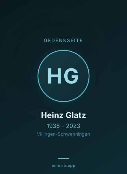 Gedenkportrait von Heinz Glatz